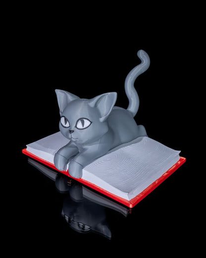 Katzenförmiges Buch, dekoratives Objekt, 18 cm