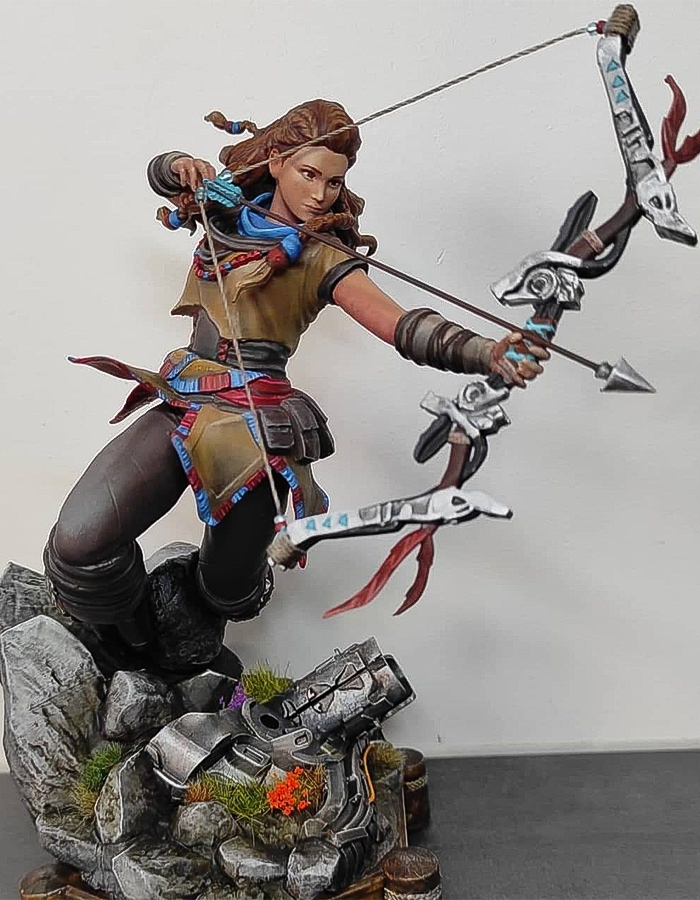 Horizon Aloy Bemalte Figur Horizon Zero Dawn Aloy Figur Groß 25CM