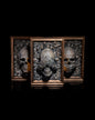 Skull Schädel Ich habe nichts gesehen, nichts gehört, nichts gewusst Dekorative Skizzenbilder 3er Set(