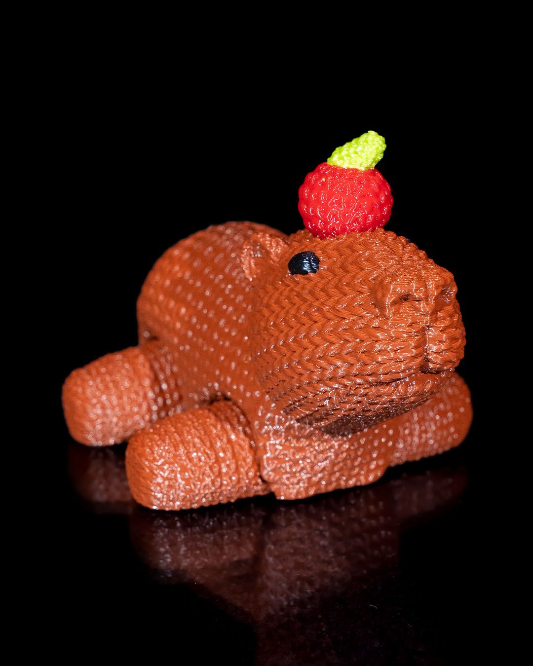 Kapibara-Spielzeug aus Strick, 8 cm