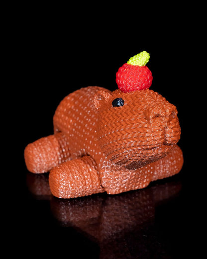 Kapibara-Spielzeug aus Strick, 8 cm