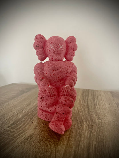 Rosa Kaws Marshmallow Bemalte Figur Groß 20CM