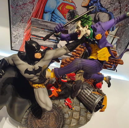 Batman vs. Joker Kampf Figur DC Batman und Joker Kampf Objekt 25CM Großformat