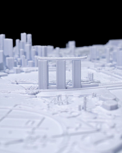 Singapur 3D-Stadtbild Deko Minimalistisches Wandbild Singapur Ta