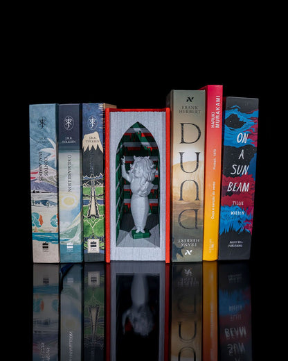 Kleines Mädchen Bibliotheks-Buchstütze Bibliotheks-Buchhalter 18CM