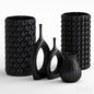 Annu Modern Vasen-Set, große Größe, 25 cm, Hartplastik, 5-teilig, dekorative moderne Vase