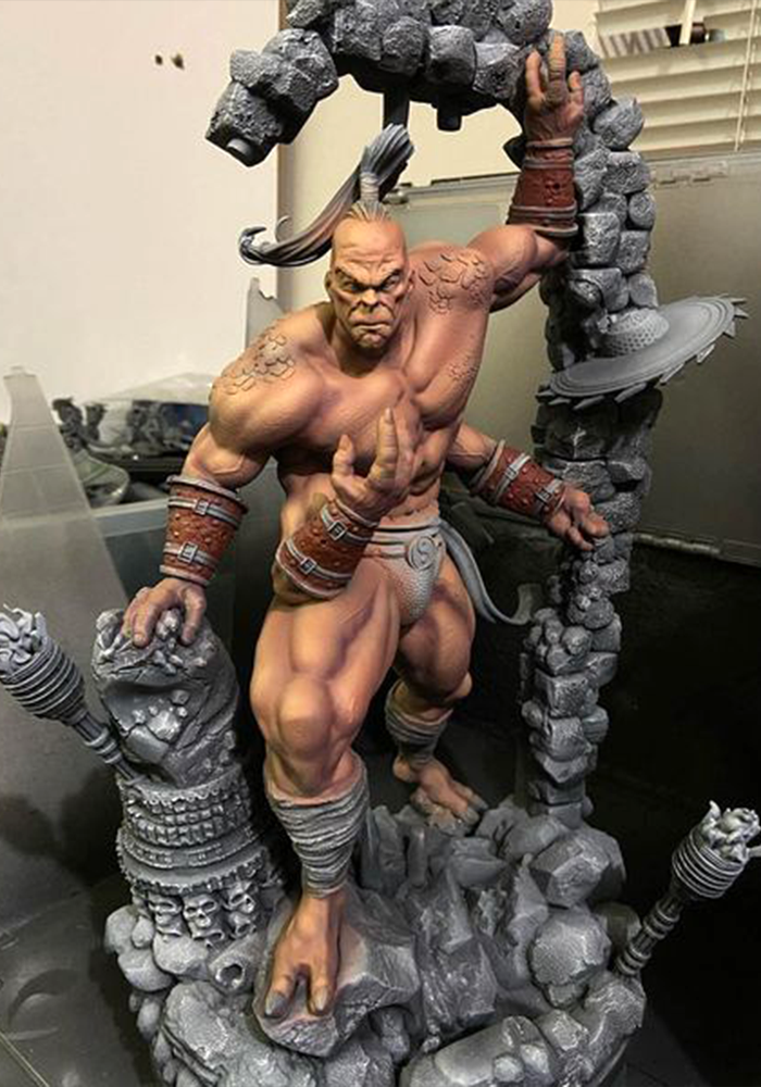 Mortal Kombat Goro Figur Mortal Kombat Goro Objekt Groß 25CM