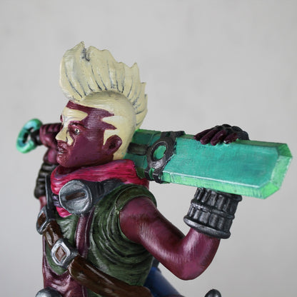 LOL Ekko Bemalte Figur League of Legends Zeitbrecher Junge Figur Groß 25CM