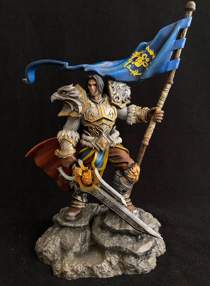 World of Warcraft Varian Wrynn Figur WOW Varian Wrynn Objekt 25CM Groß