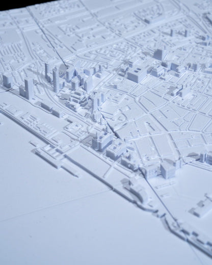 Liverpool 3D Stadt-Skyline Dekorative Minimalistische Wandkunst England