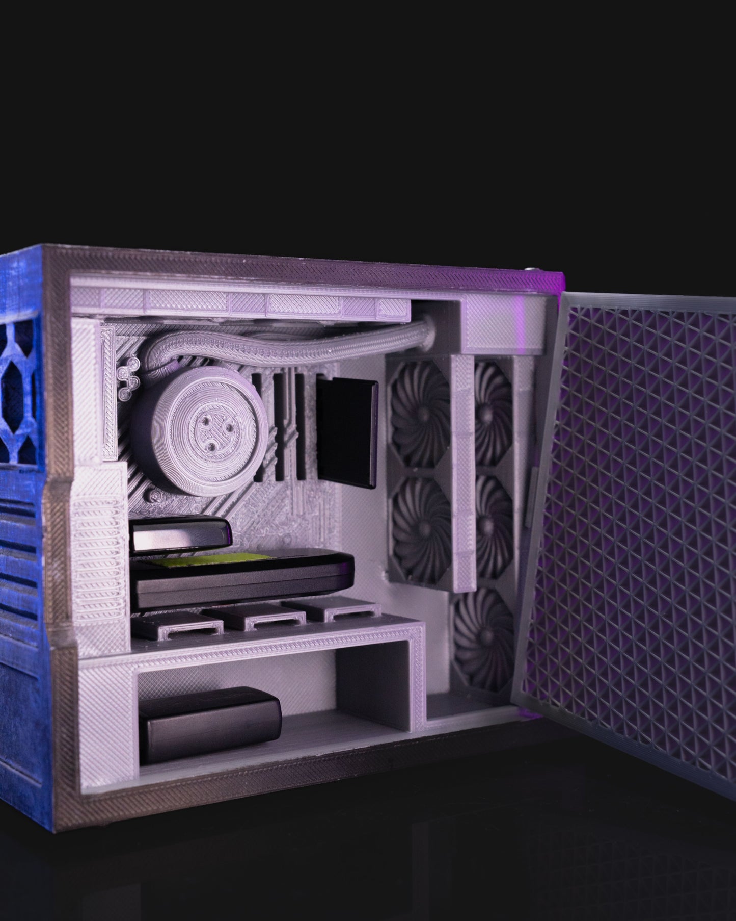 Gaming PC Spieler Computer Gehäuse USB SD Kartenbox Organizer