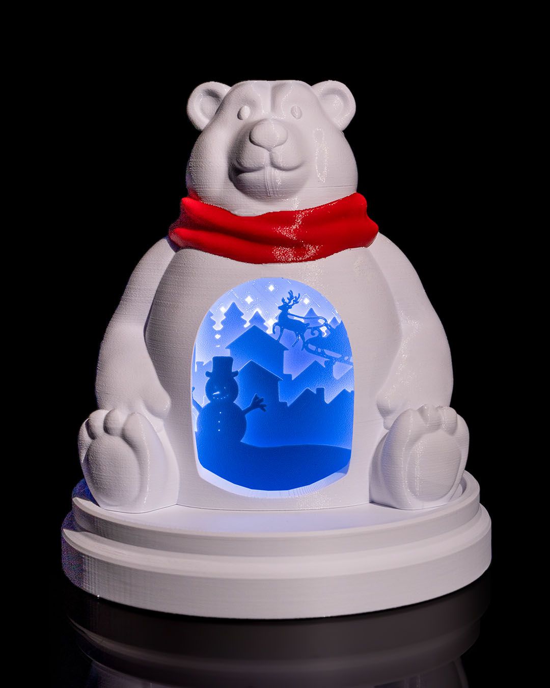 Weihnachtsdekoration Eisbär LED-Lampe Weihnachtsdeko LED-Lampe Groß 20CM