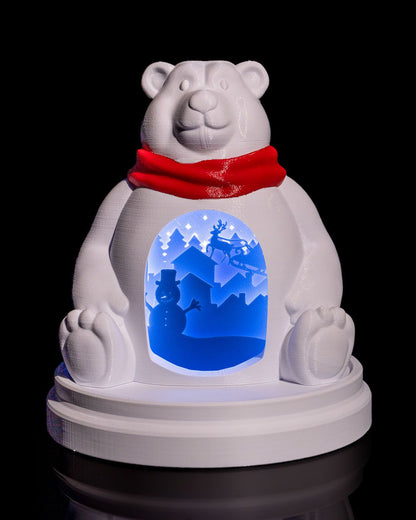 Weihnachtsdekoration Eisbär LED-Lampe Weihnachtsdeko LED-Lampe Groß 20CM