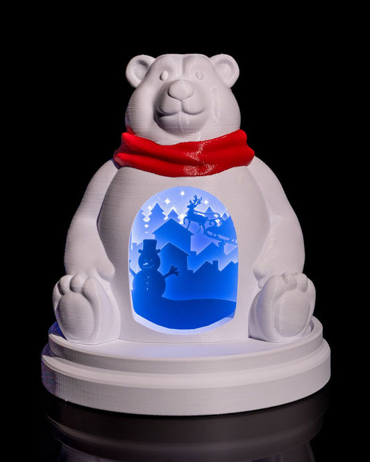 Yılbaşı Süsü Kutup Ayısı Led Lamba Yılbaşı Süsü Led Lamba Büyük Boy 20CM