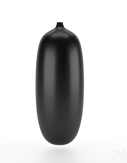 Svart Schwarz Moderne Vase Groß 25CM Dekorative Harte Plastik Moderne Vase 3er Set