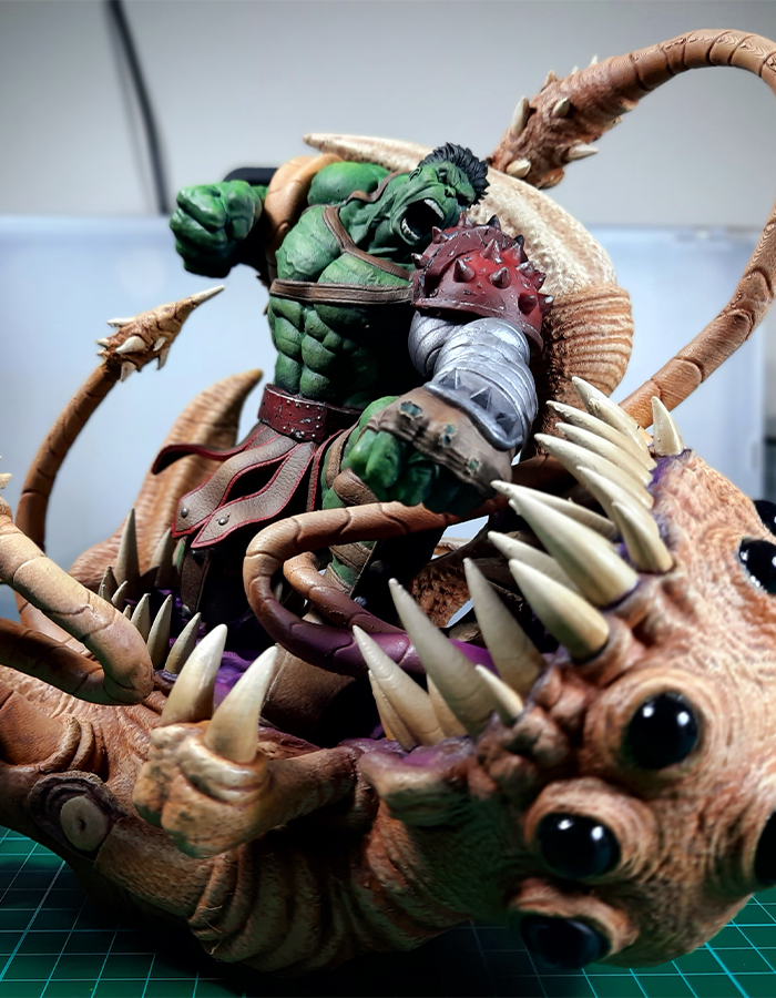 Hulk vs Planet Figur Kämpfender Hulk Figur 25CM