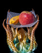 Kraken Obstschale mit Netz, Oktopus-Arme, Netz-Obstkorb, groß, 20 cm