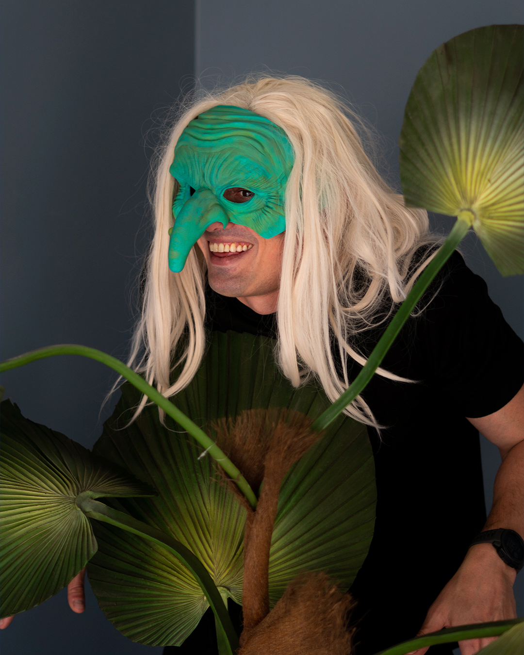 Halloween tragbare Hexenmaske Halloween Maske Halb-Hexenmaske