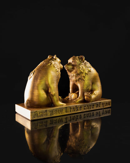 Bruder Bär Mama Bär und Papa Bär Baby Bär Duo Goldene dekorative Tischdekoration