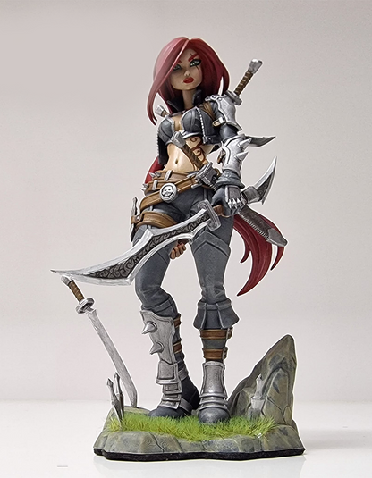 LOL Katarina Bemalte Figur League of Legends Hinterhältige Klinge Figur Groß 25CM