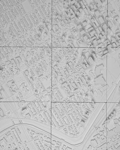 Ottowa 3D Skyline Dekorative minimalistische Wandkunst Ottawa Gemälde