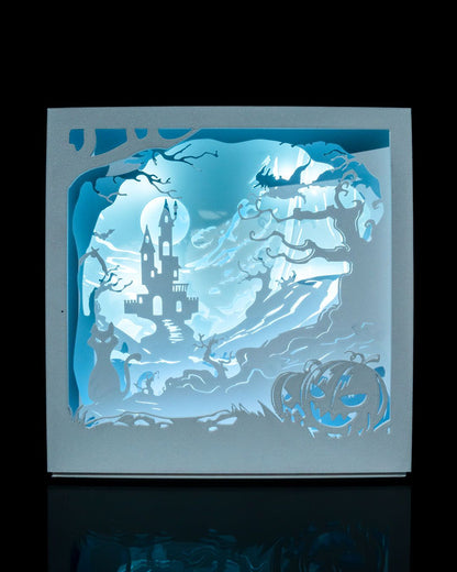 Halloween beleuchtete Friedhofsszenen, große dekorative Tischobjekte 22C