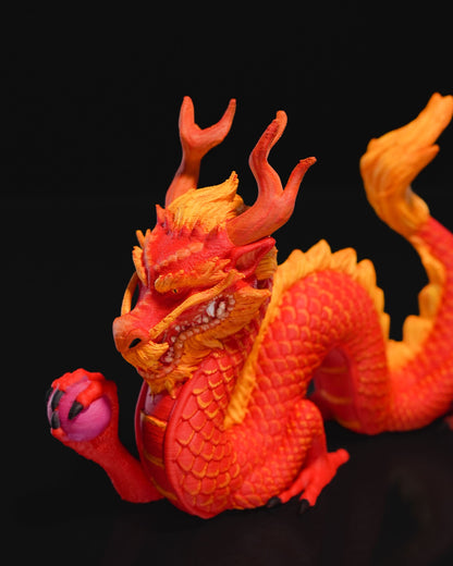 Roter chinesischer Drache Tischdekoration 19CM