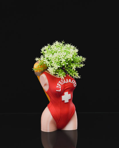 Rettungsschwimmer-Körpervase - Frau 15 cm