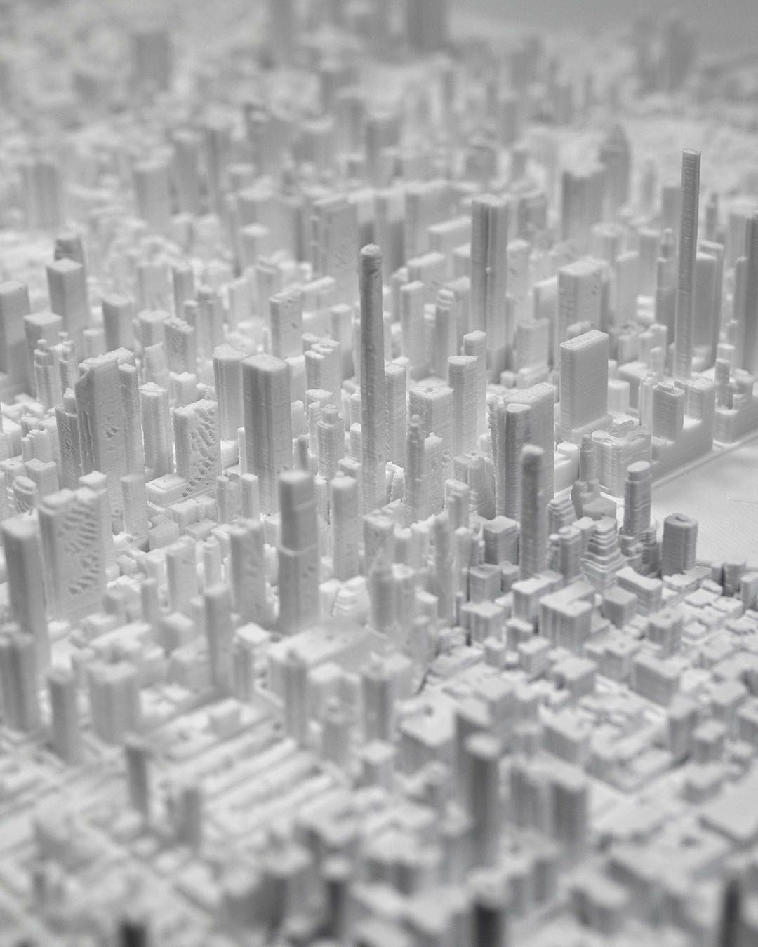 Manhattan 3D Stadt-Skyline Dekorative Minimalistische Wandtafel Manhattan