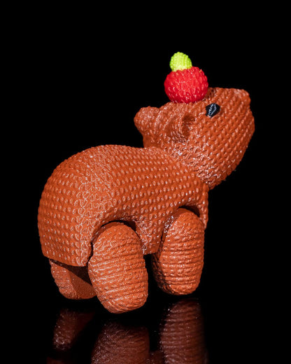 Kapibara-Spielzeug aus Strick, 8 cm
