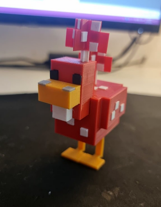 Minecraft Cluckshroom Boyalı Figür Minecraft Tavuk Obje 15CM