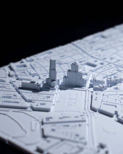 Madrid 3D-Stadtsilhouette Dekorative Minimalistische Wandtafel Madrid Bild