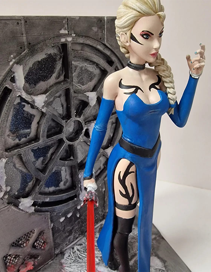 Star Wars Elsa Bemalte Figur Dunkle Elsa Figur Groß 20CM