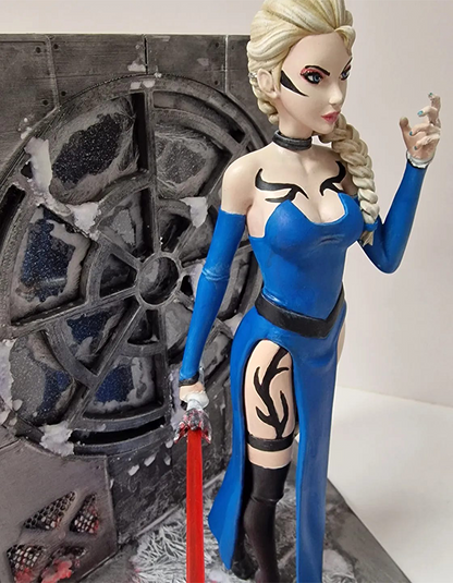 Star Wars Elsa Bemalte Figur Dunkle Elsa Figur Groß 20CM