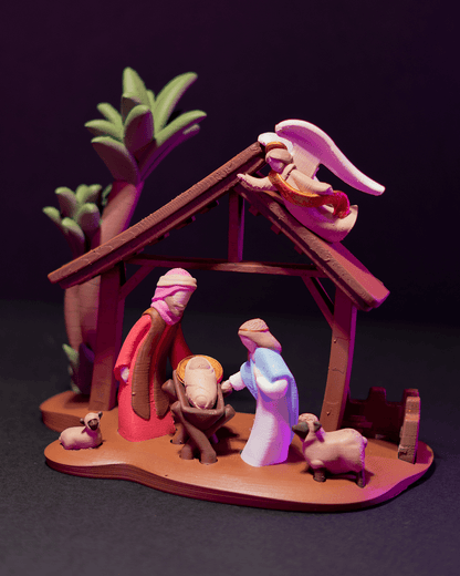 Weihnachtsdekoration Minimalistisches Krippenset