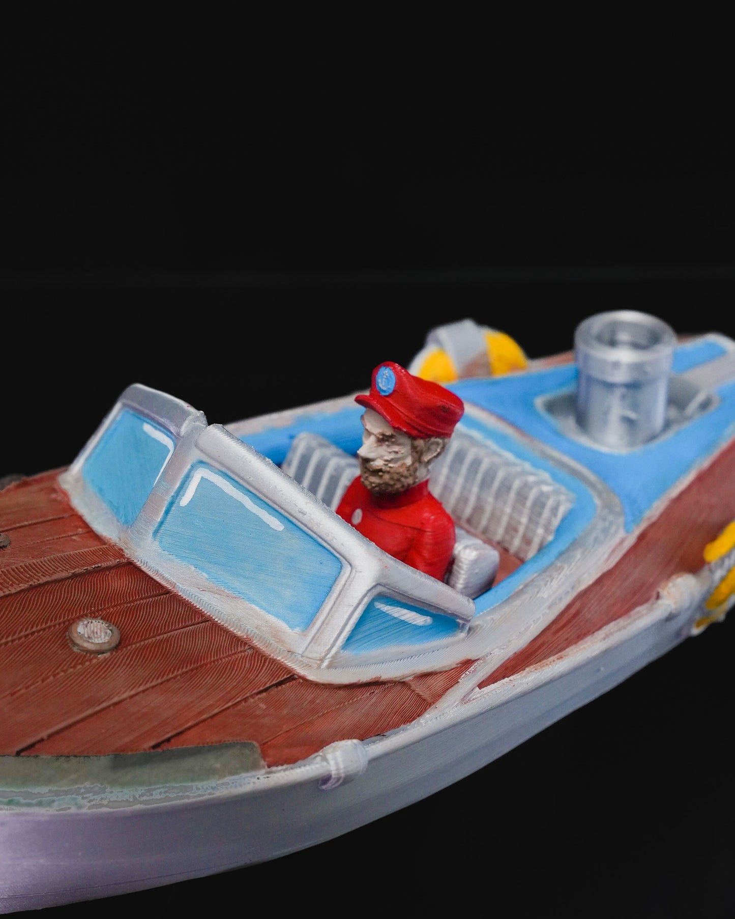 Geschenk für Kapitän, schwimmendes Boot, Spielzeug, 18 cm