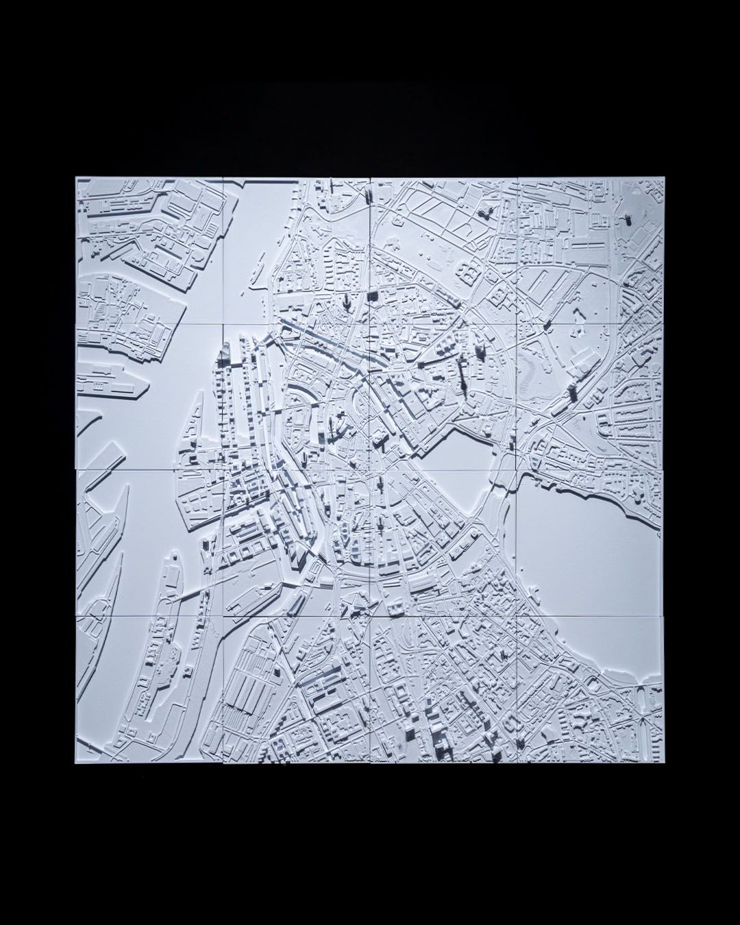 Hamburg 3D Stadtbild Dekorative Minimalistische Wandtafel Hamburg Tafel