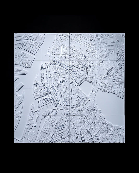 Hamburg 3D City Skyline Decorative Minimalist Wall Art Hamburg Painting
