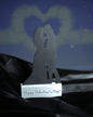 Personalisiertes romantisches Valentinstagsgeschenk Silhouetten-Tischdekorationsfigur
