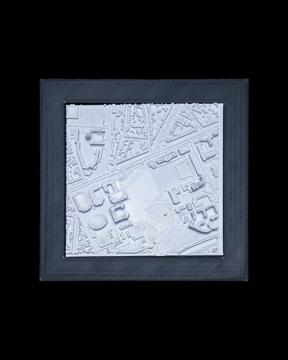 Toulouse 3D Skyline Dekorative Minimalistische Wandtafel Frankreich Toul