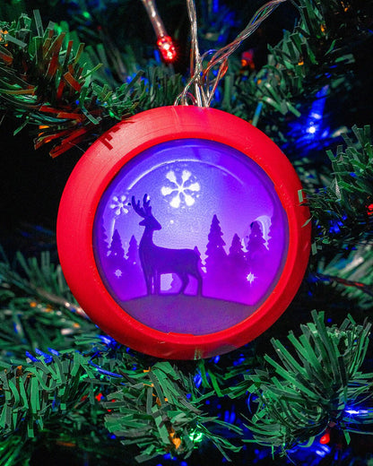 Weihnachtsbaumkugel doppelseitig, 8 cm