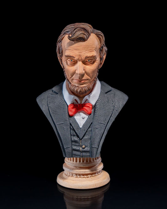 Abraham Lincoln Boyalı Büst 13 CM