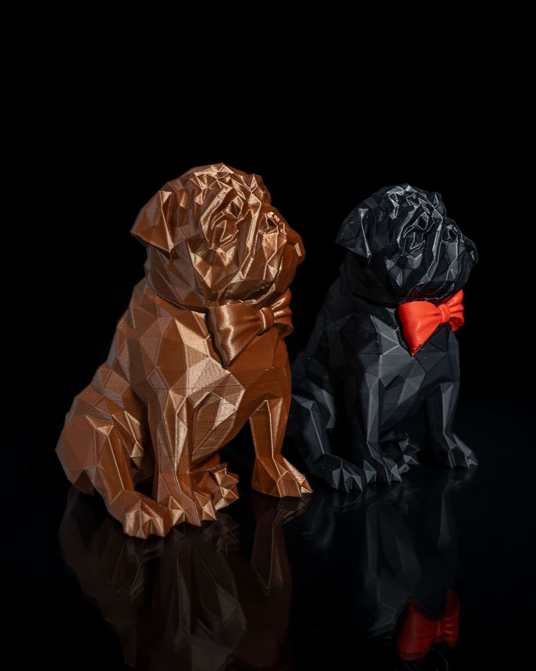 Doppelte Mops Hundefigur Frank Mops Deko Objekt 11CM