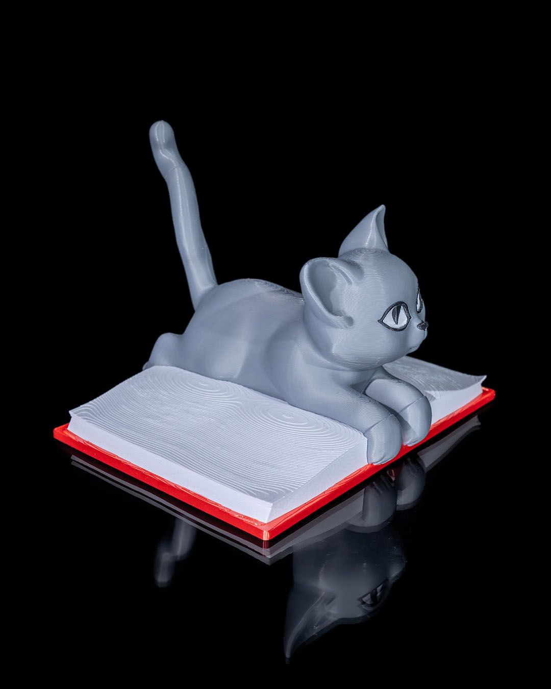Katzenförmiges Buch, dekoratives Objekt, 18 cm