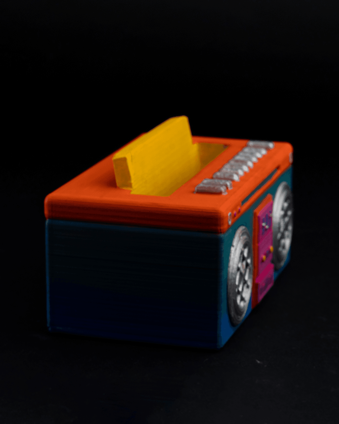 90er Retro Radio Box Telefonhalter Schreibtisch Dekoration