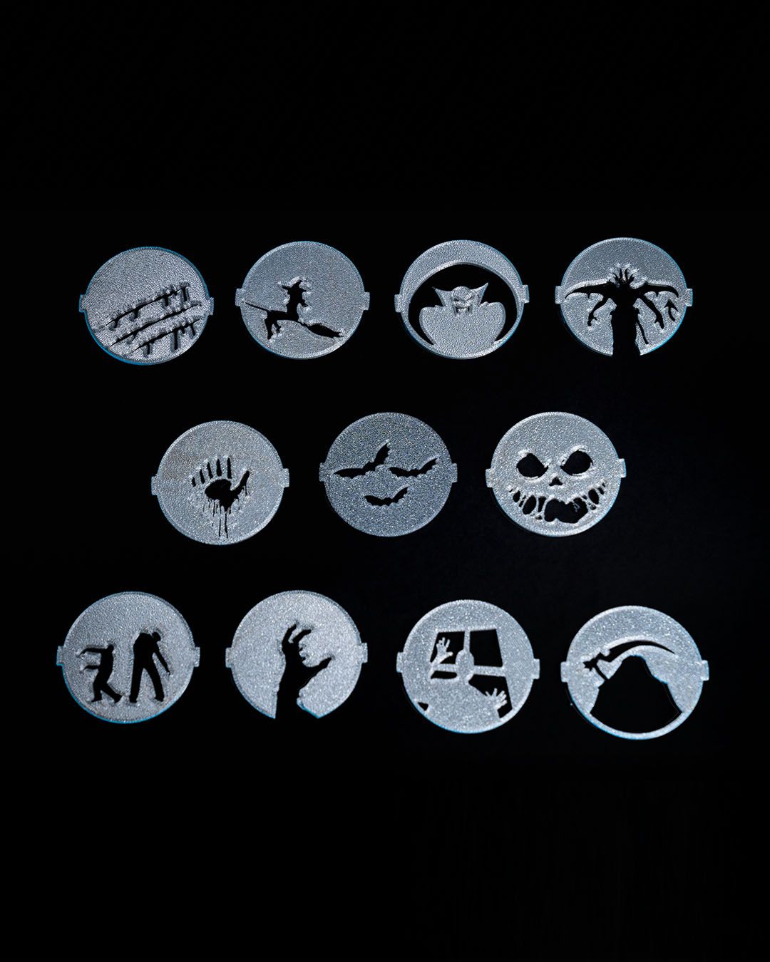 Halloween Totenkopf LED-Licht mit 11 Schatten Halloween Totenkopf LED-Lampe 14CM