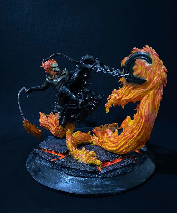 Marvel Ghost Rider Johnny Blaze Figur Geistfahrer 25CM Groß
