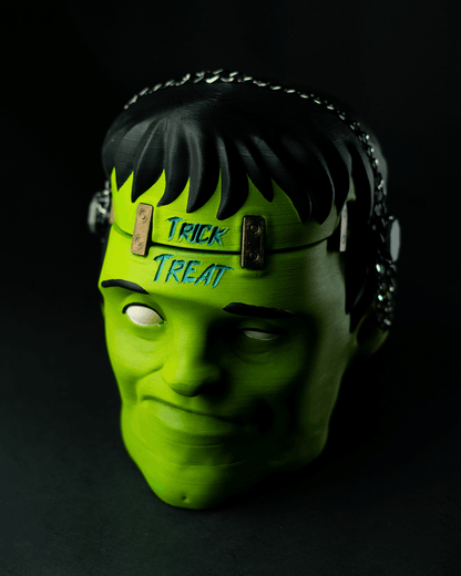 Frankenstein Halloween Süßigkeitenschale mit Kette Frankenstein Halloween Süßigkeit