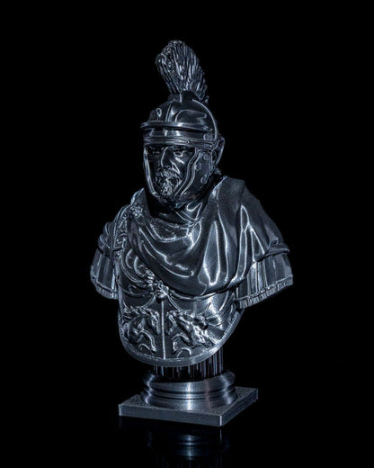 Dekorative altgriechische Gladiatoren-Büste mit Totenkopf-Detail 15 CM