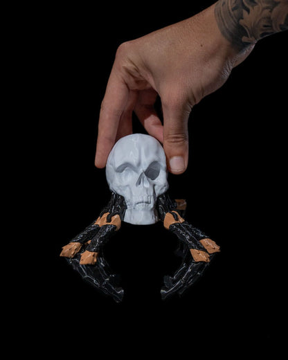 Halloween Totenkopf Spinne Bewegliches Spielzeug Tischdeko 7CM